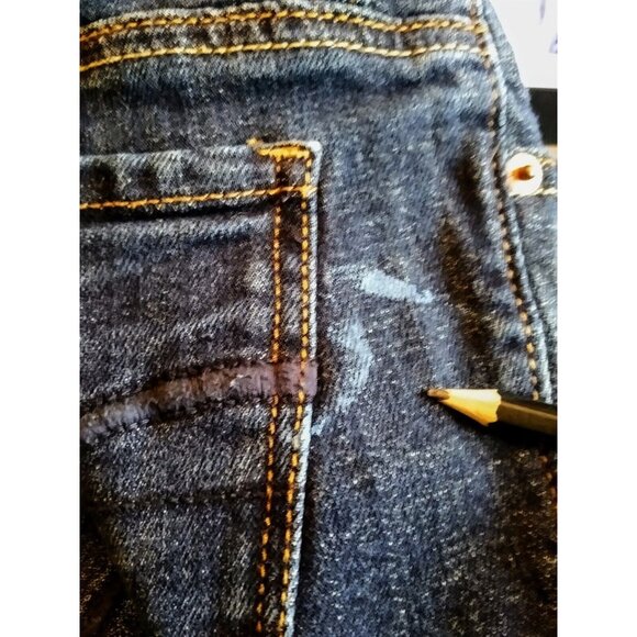 AE American Eagle High Rise Skinny Stretch Size 2 xlong - 27W 33L Denim Jeans - Picture 8 of 9